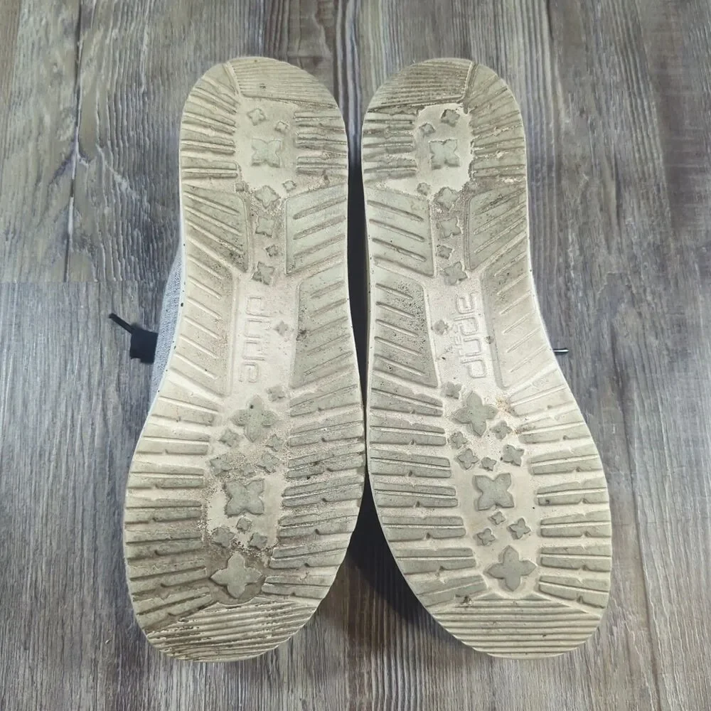 Hey Dude Shoes Womens Size 7 Wendy Chambray White Blue Slip On Loafers Flats